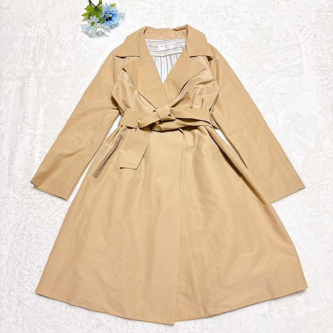 美品　エポカ　EPOCA　トレンチコート　ベルテッドコート　ベージュ　38