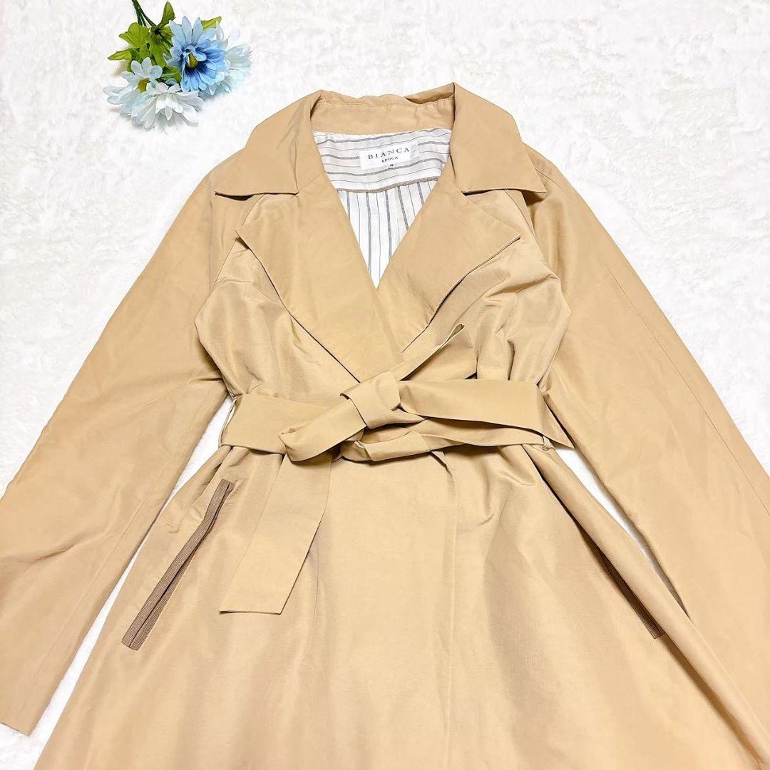 美品　エポカ　EPOCA　トレンチコート　ベルテッドコート　ベージュ　38