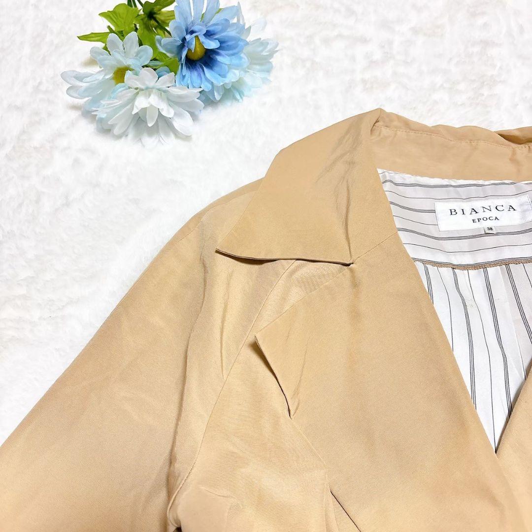 美品　エポカ　EPOCA　トレンチコート　ベルテッドコート　ベージュ　38