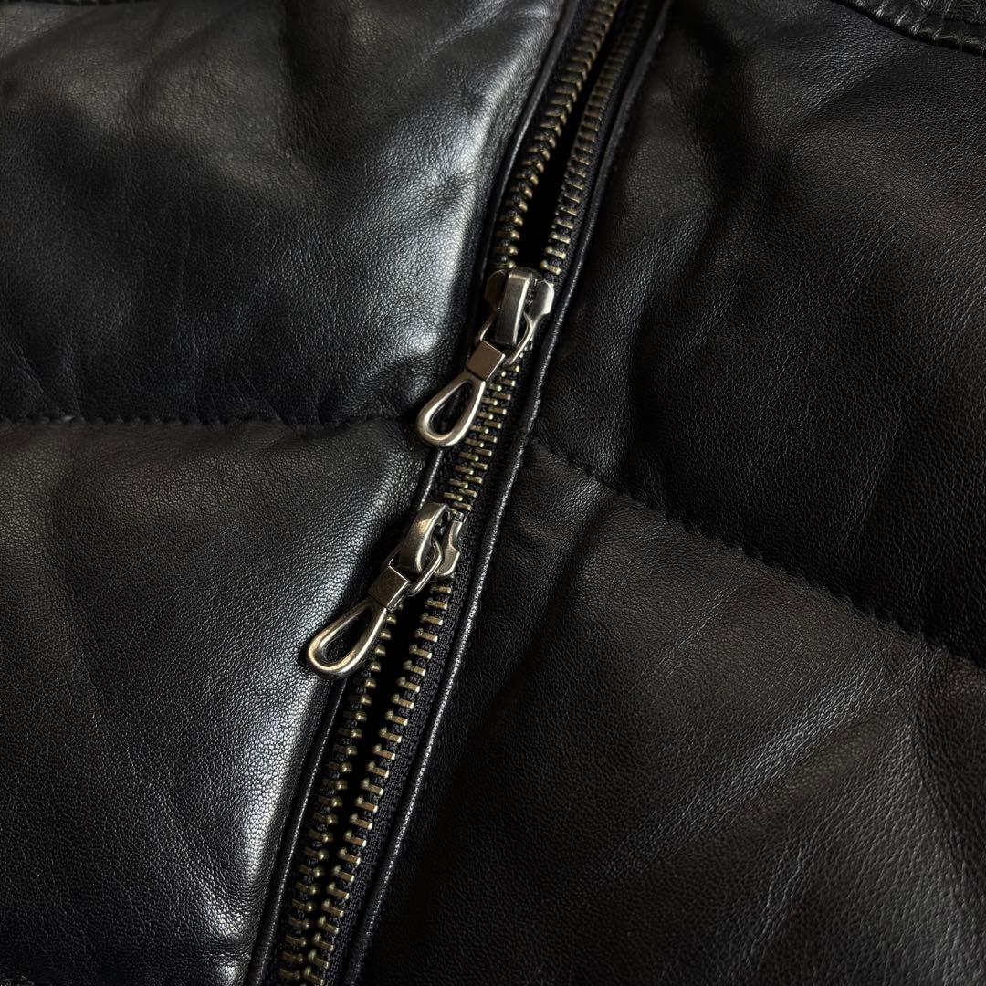 90s-00s TORNADO MART leather down BLK 名作
