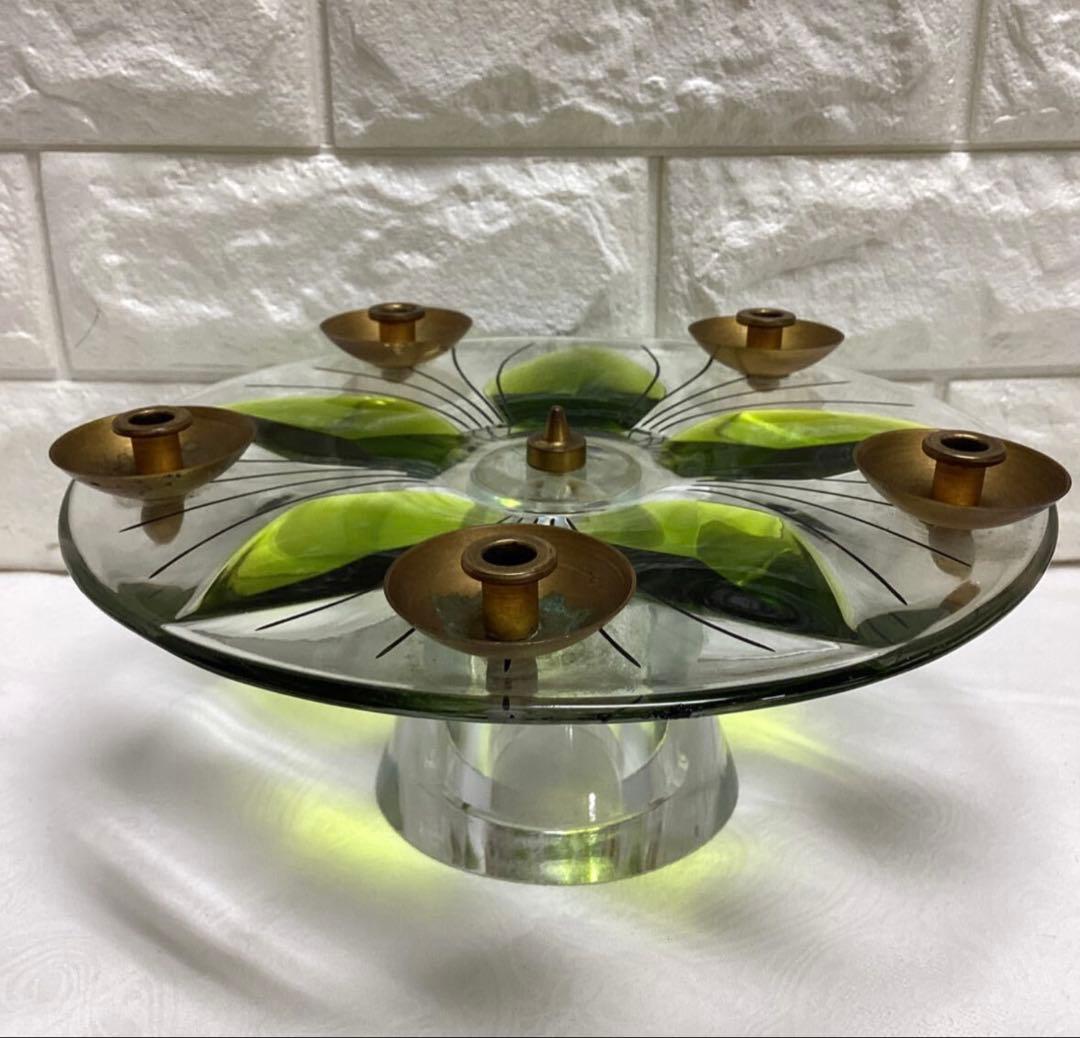 希少　ラリック LALIQUE ビンテージ キャンドルスタンド 燭台 フランス