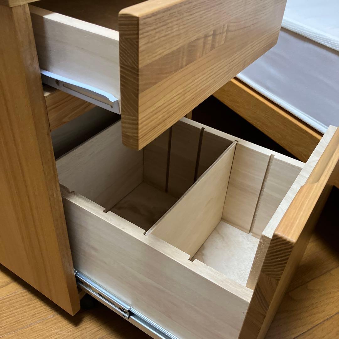 無印良品　タモ材　キャビネット