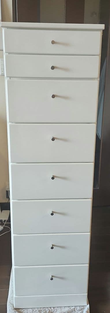 配送料込 ニトリ ハイチェスト8段　白