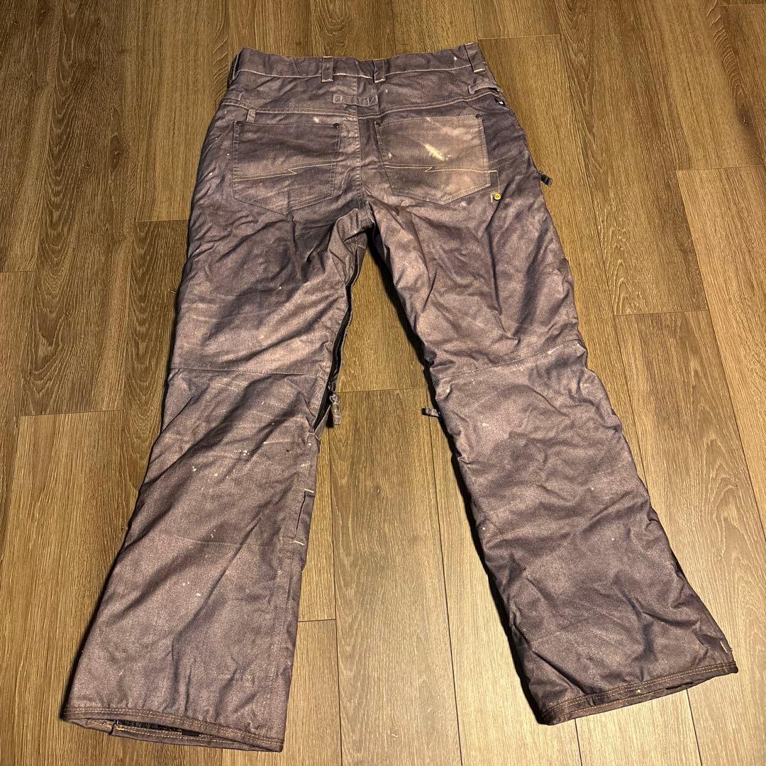 686　スノーボードウェア　ダークグレー　ダメージデニム風