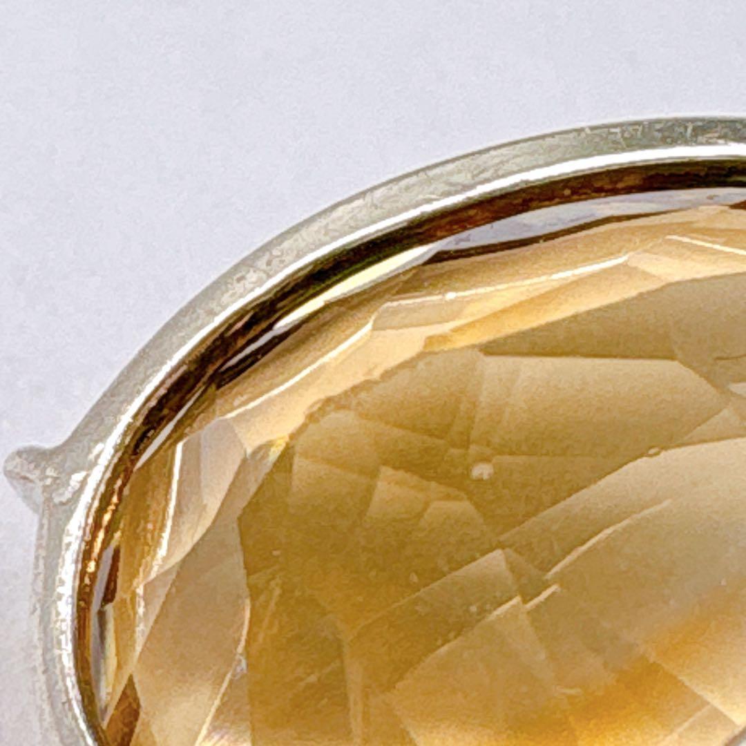 美品レア オールドティファニー ピアス シトリン ティアドロップ シルバー925