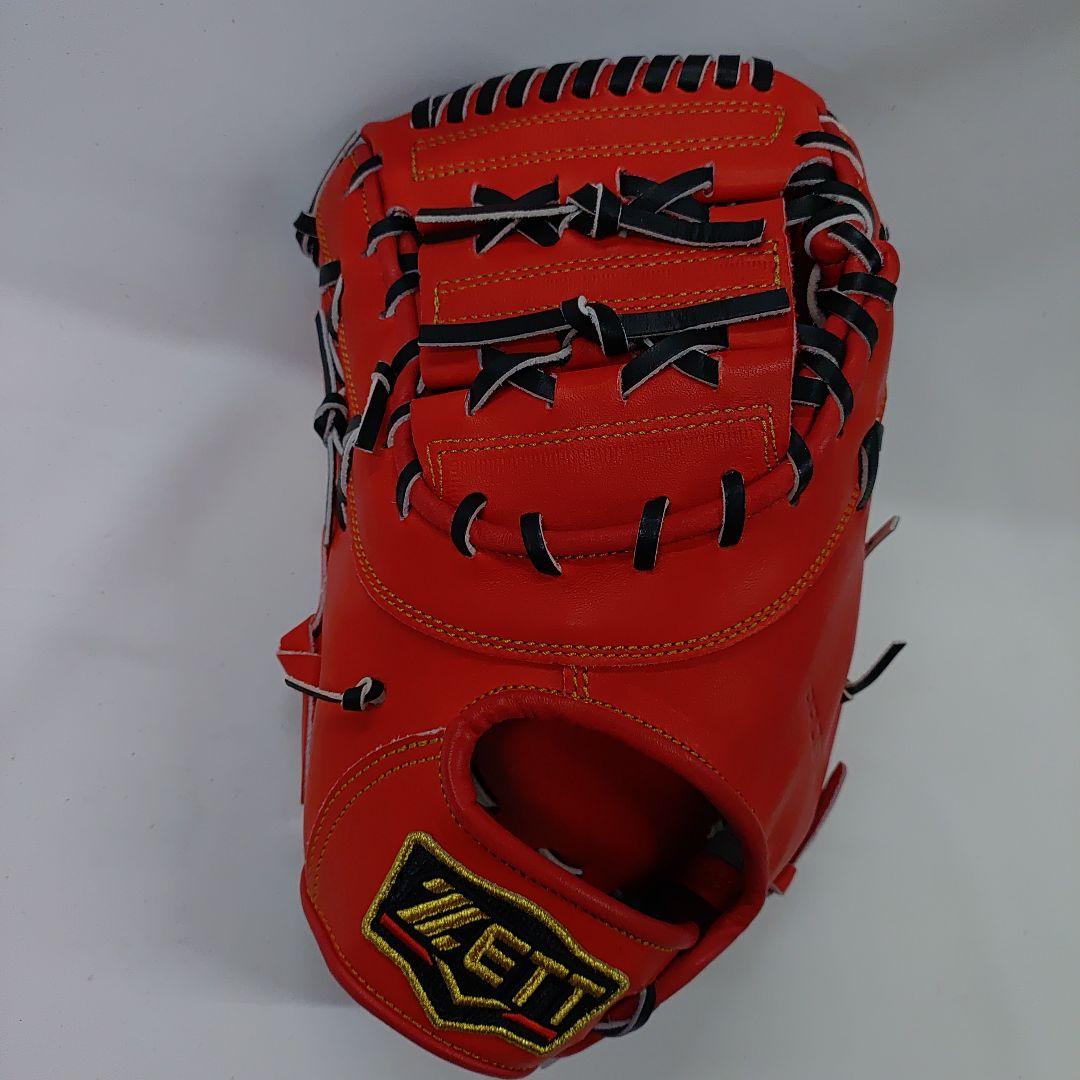 訳あり商品 ZETT 左投げ 硬式 ファーストミット ディープオレンジ