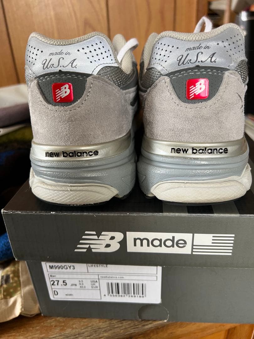 ニューバランスm990 V3 GY3 27.5㎝