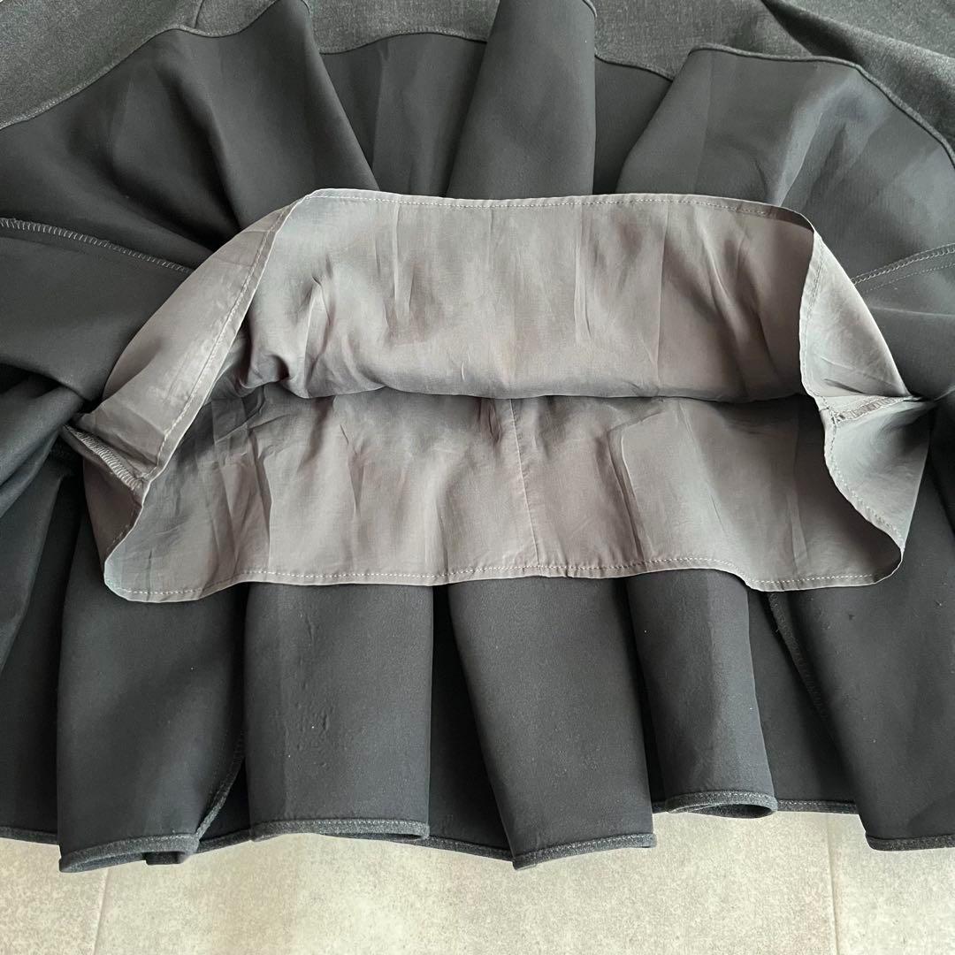 近年✨23区 R ウールダブルクロス ラッフルブラウス グレー S相当