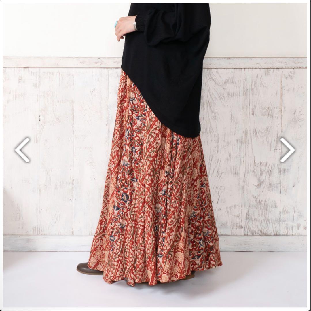 マライカ　レーヨンカラムカリエスカルゴスカート