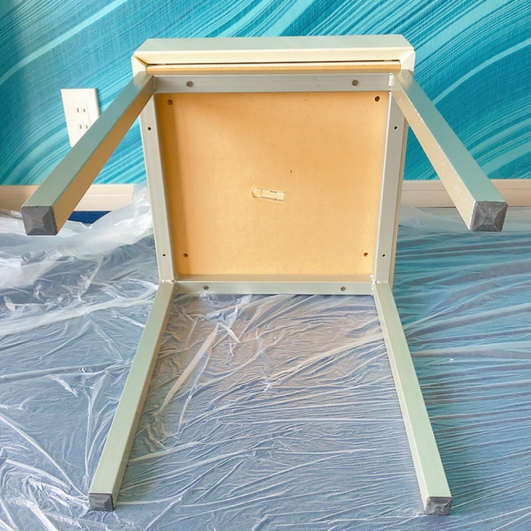 フランスベッド サイドテーブル① 引き出し オフホワイト リメイク DIY