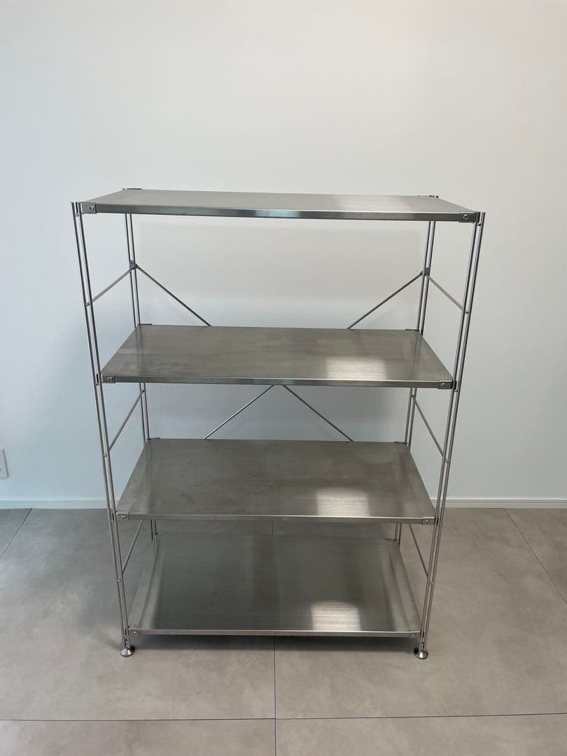 無印良品　ステンレスユニットシェルフ・ステンレス棚セット　８６×４１×１２０