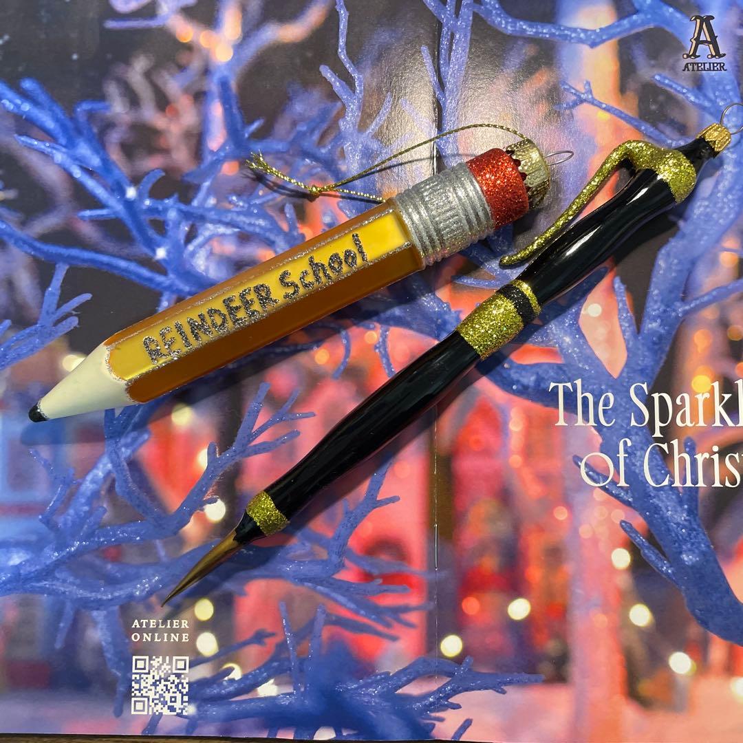 アスティエ・ド・ヴィラット　クリスマスオーナメント　えんぴつ＆万年筆