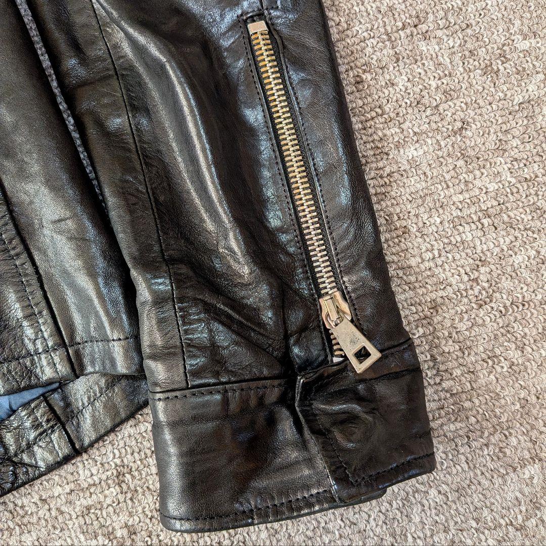 希少 MUSHER hooded leather jk sense コラボ