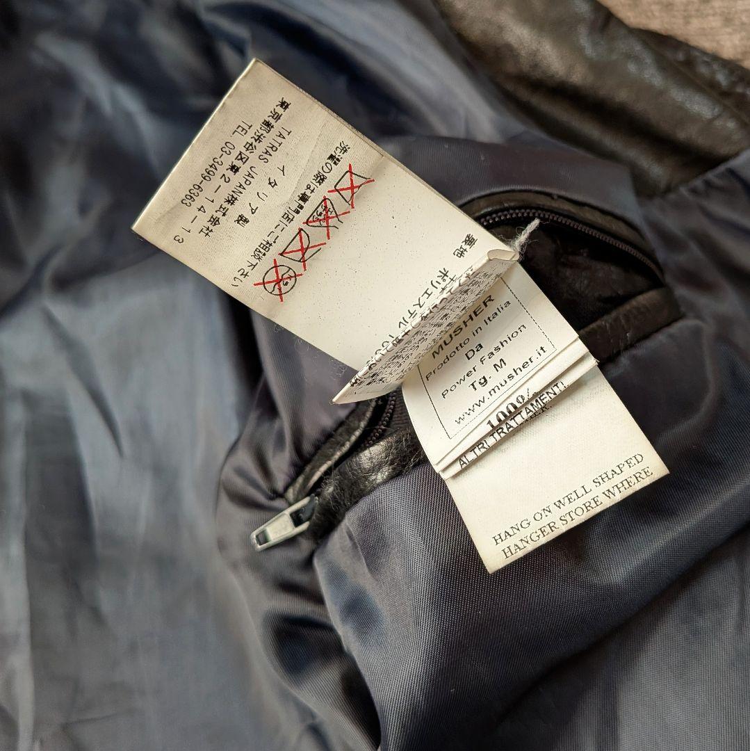 希少 MUSHER hooded leather jk sense コラボ