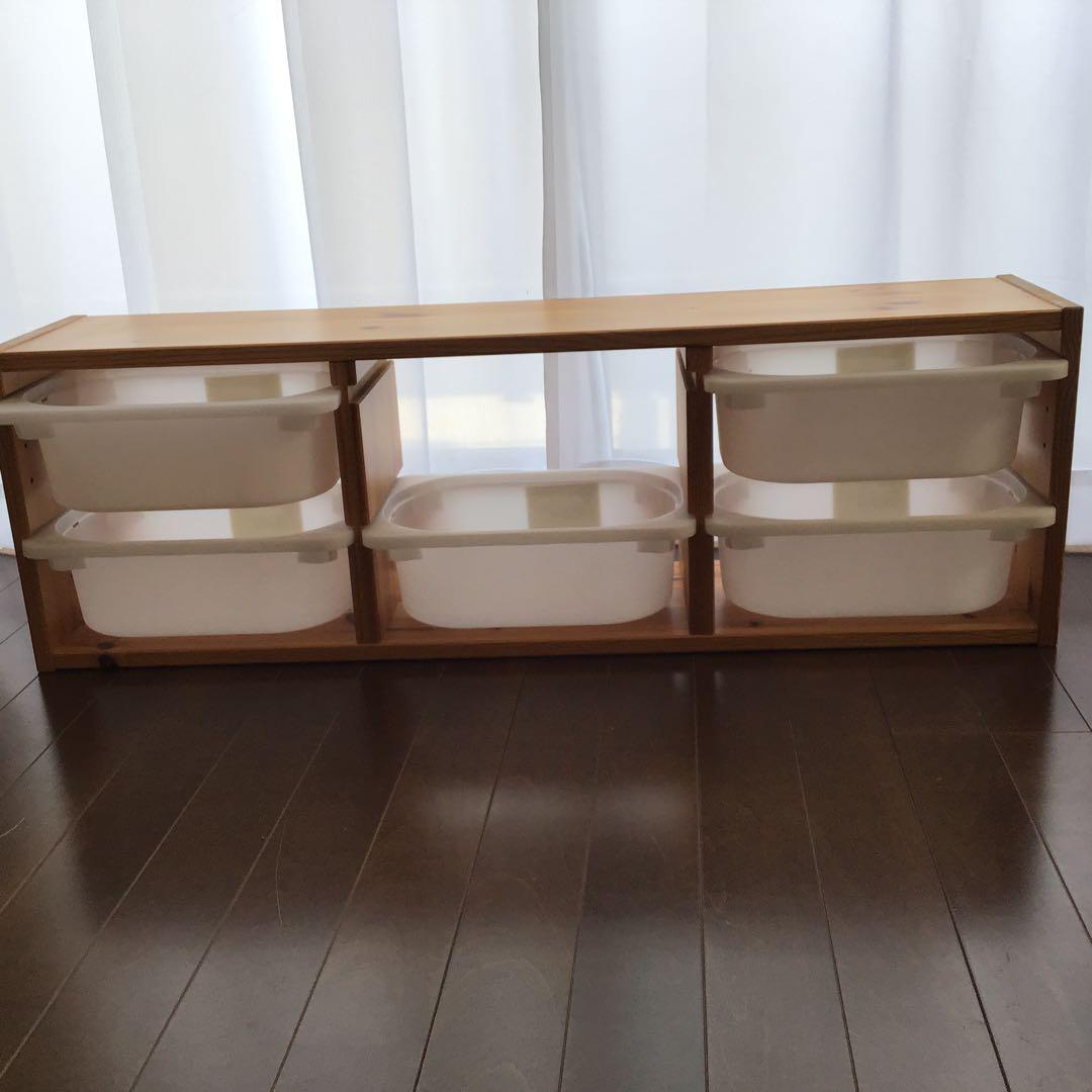 美品☆ イケア　棚　トロファスト(ボックス5個つき)