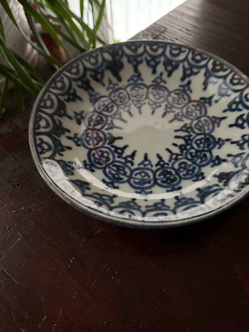 専用ページ‼️瓔珞文様5寸皿と瑠璃色向付二客とエルメスカシシルブラジル合計3点