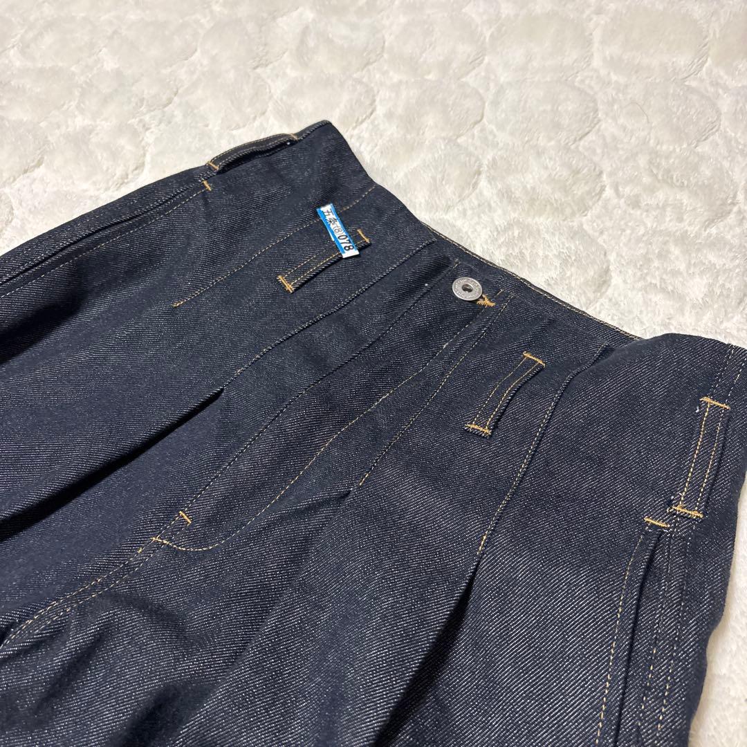 cygne シーニュ　ダークデニム ワイドレッグパンツ