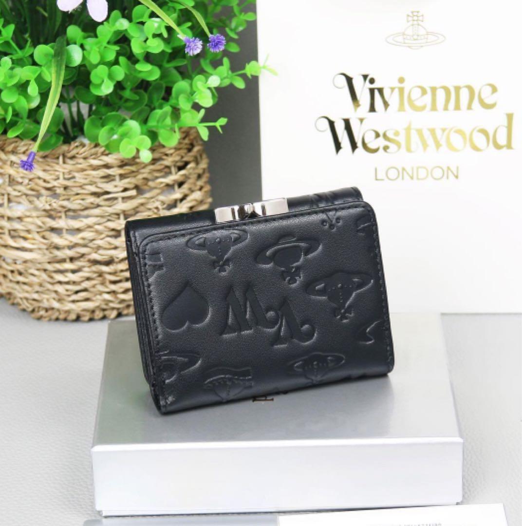 Vivienne Westwood ヴィヴィアン 三つ折り財布 レザー 7@“