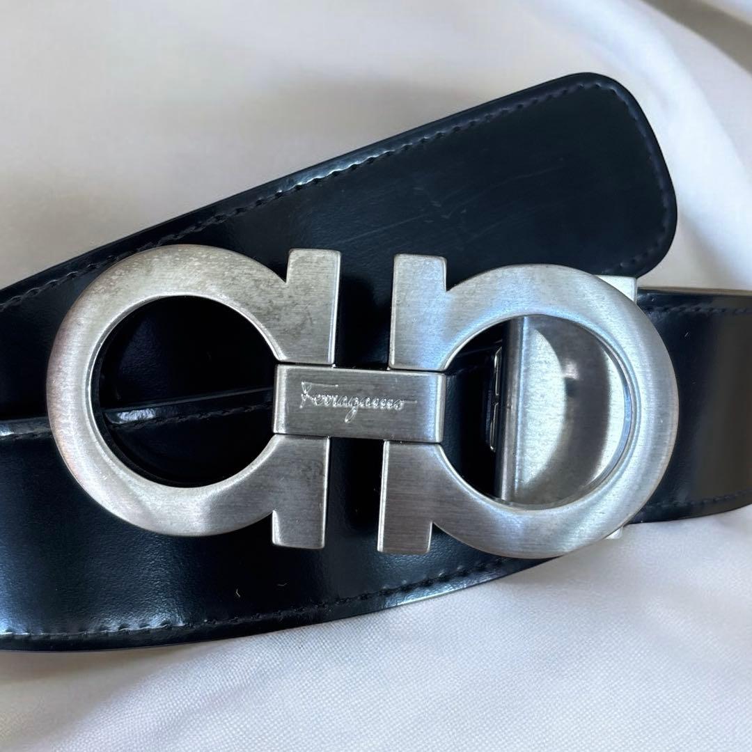 ✨希少✨フェラガモ　ベルト ガンチーニ リバーシブル ブラック