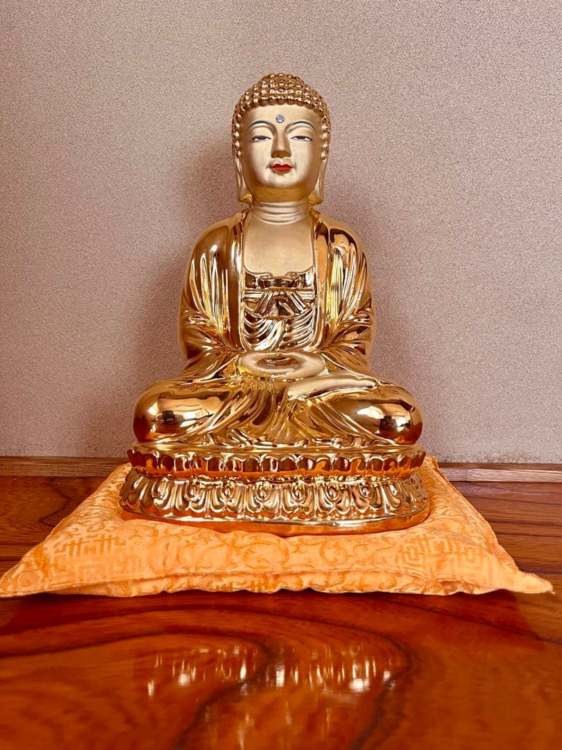 黄金白磁の大仏像　仏像　菩薩像　釈迦如来像　純金24K鍍金