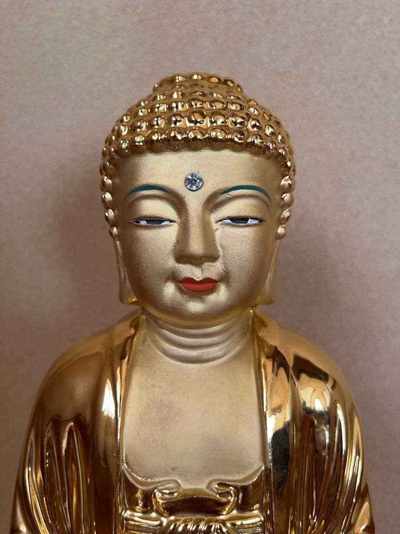 黄金白磁の大仏像　仏像　菩薩像　釈迦如来像　純金24K鍍金