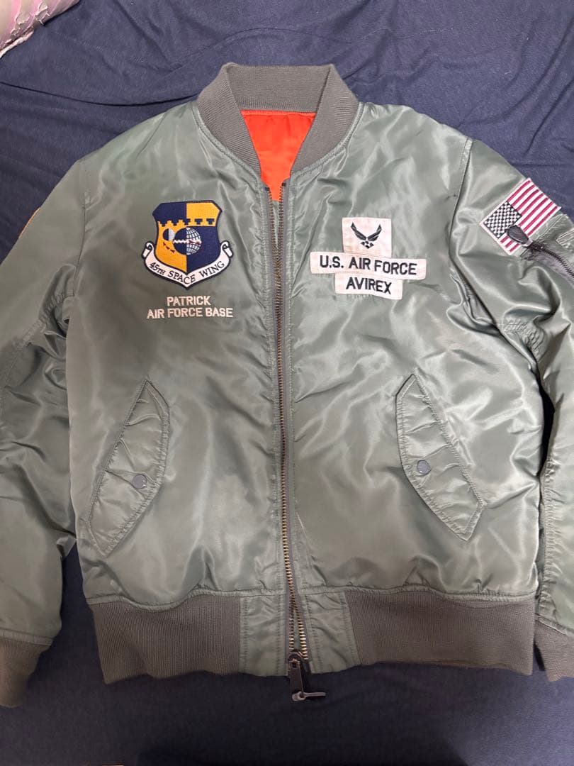 カウカウ　　AVIREX MA-1 フライトジャケット オリーブグリーン