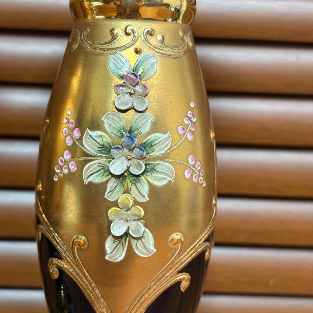 アンティーク洋硝子ガラス製　花入　花器　花瓶