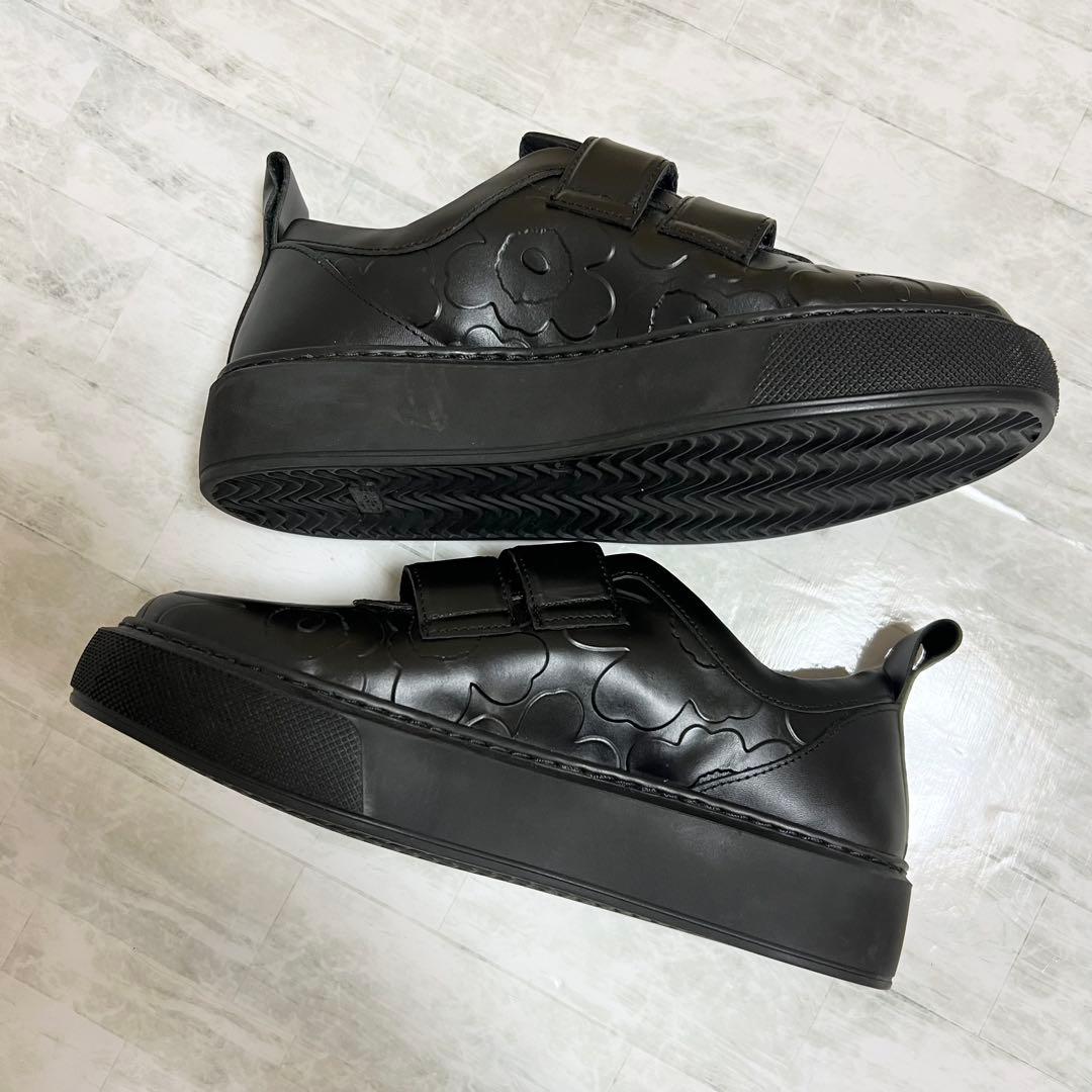 マリメッコ marimekko ウニッコ　本革　レザースニーカー ブラック　25