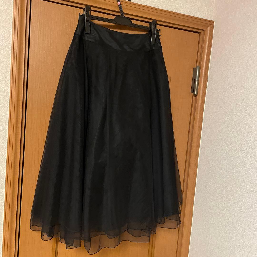 専用出品です。黒 フレアロングスカート　40