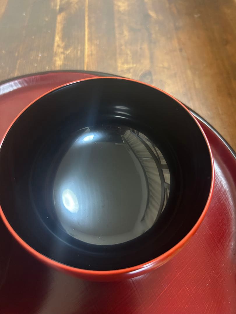 輪島塗　沈金　蒔絵金彩　高級夫婦椀　黒内朱　朱内黒　紅葉　桜