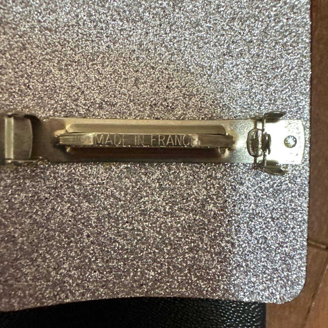 CHANEL バレッタ　ピンク　ラメ　スクエア　ココマーク