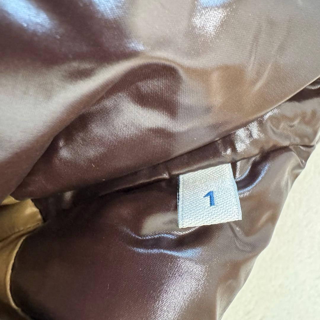 MONCLER ダウンベスト　キャメル　サイズ1 ロゴワッペン　ダブルジップ