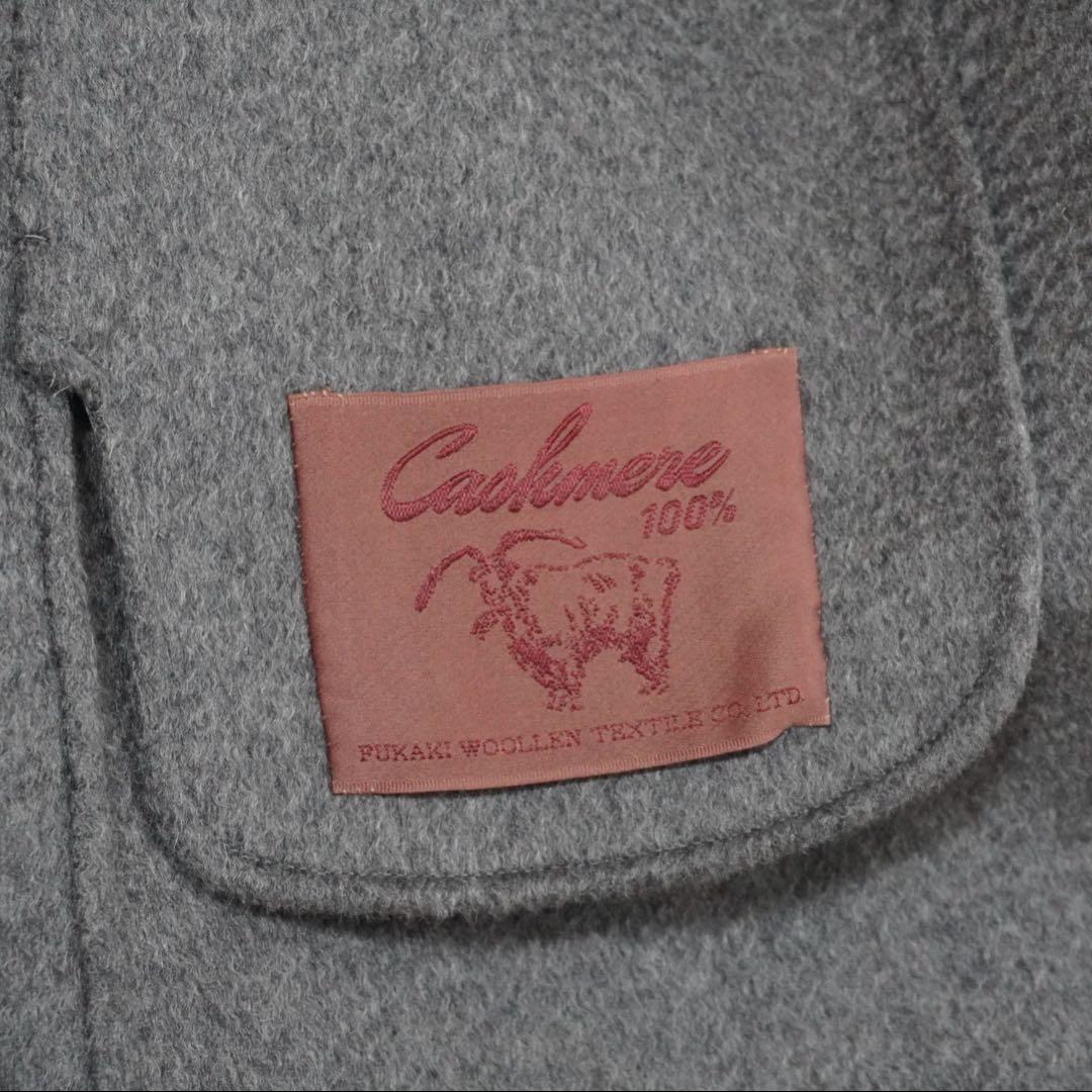 極美品 高級✨深喜毛織 カシミヤ100%コート フォックスファー リアルファー