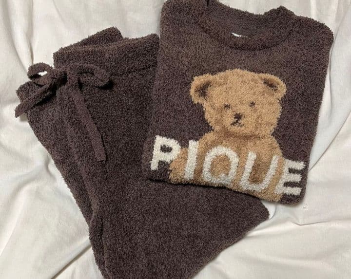 【️新品未使用タグ無し】ジェラピケ パウダーメランジベアジャガードプルオーバー