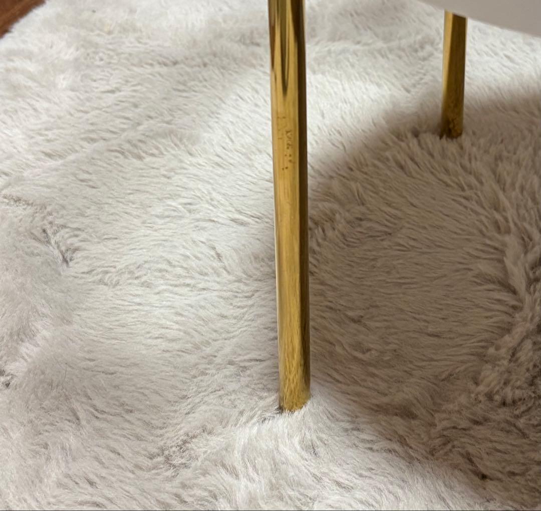 Franc franc　レガートコーヒーテーブルS ゴールド×マーブル　75cm