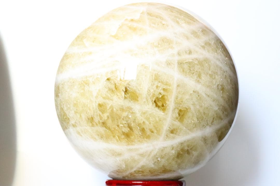 【本物保証】虹入り シトリン 水晶 丸玉 スフィア 9.1kg パワーストーン