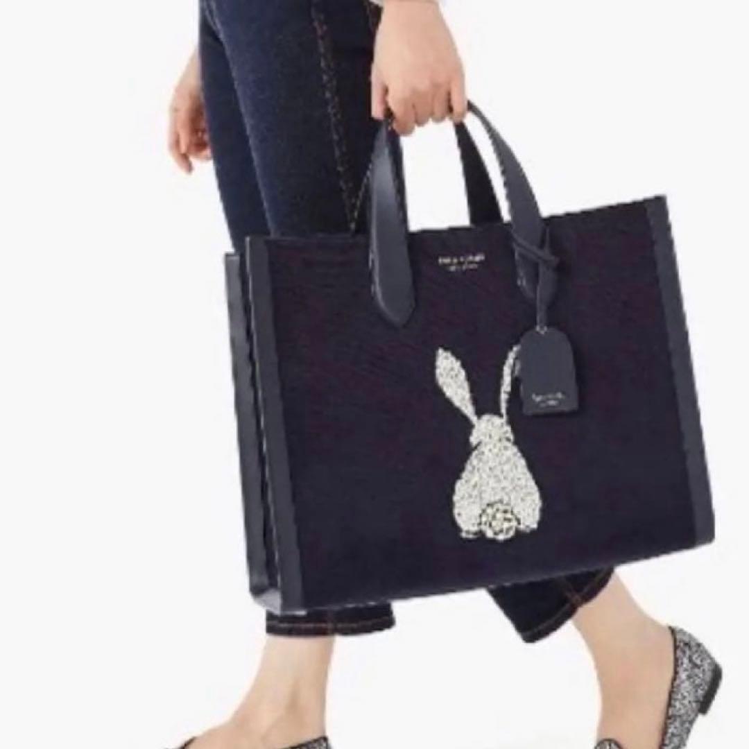 極美品ケイトスペードマンハッタントートバッグkate spade うさぎ