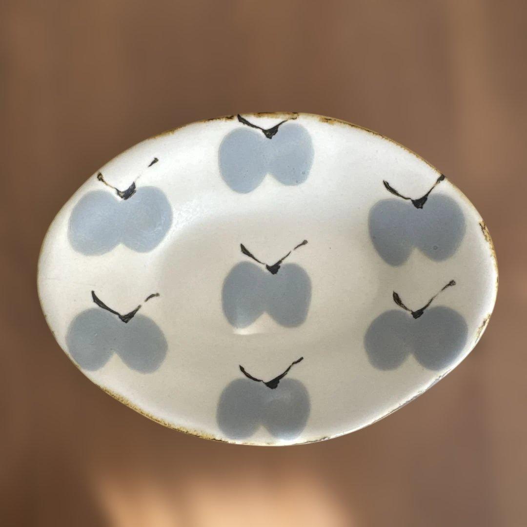【新品未使用】石木文 グレー てふてふ皿