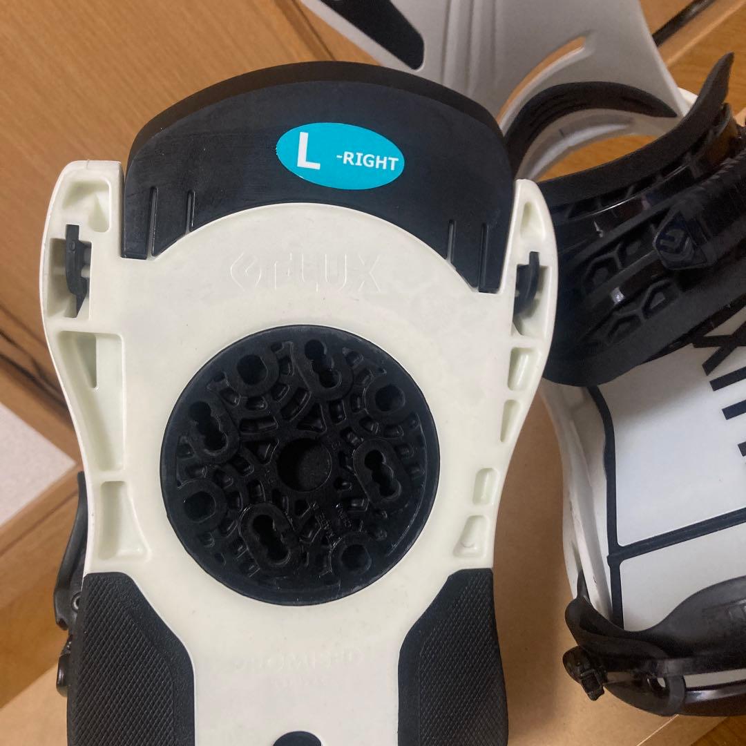 FLUX DS スノーボードビンディング Lサイズ ホワイト/ブラック