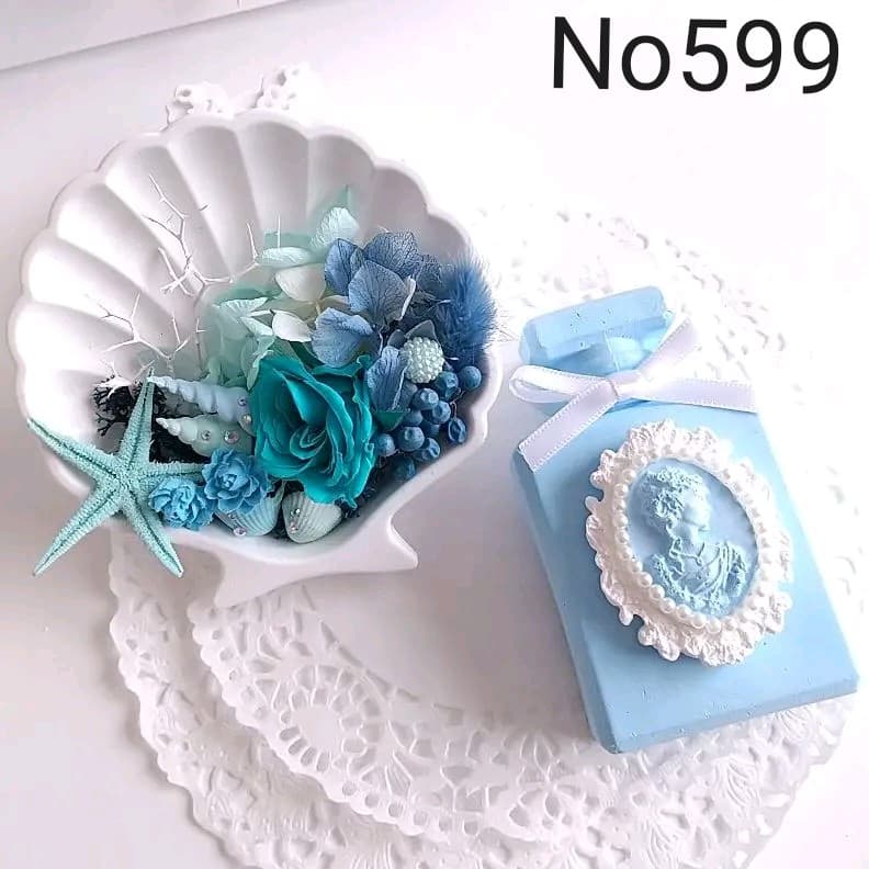 アロマストーンシェルフラワー&香水瓶セット