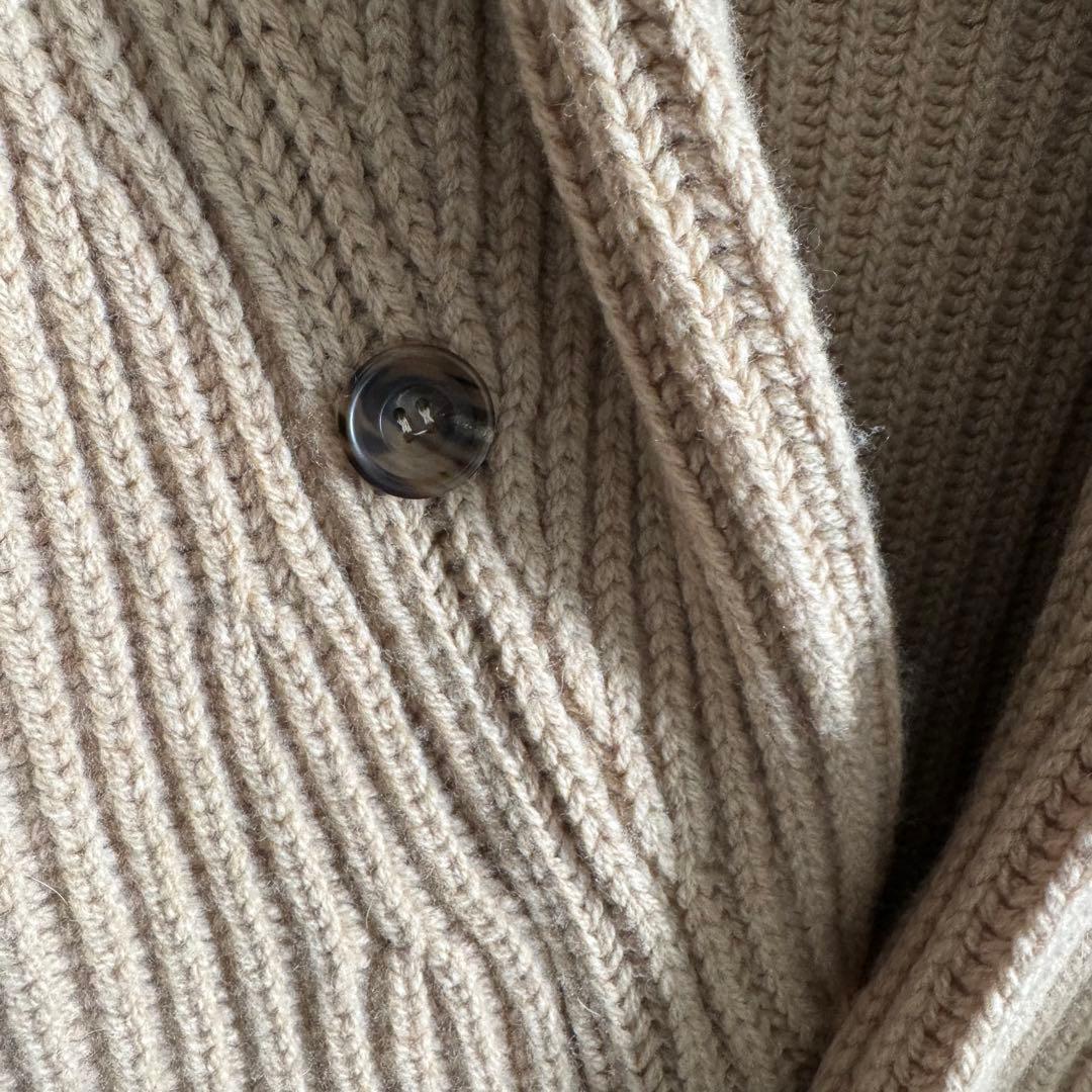 新品 COLHAY'S （CAMEL・40）ショールカラー カーディガン