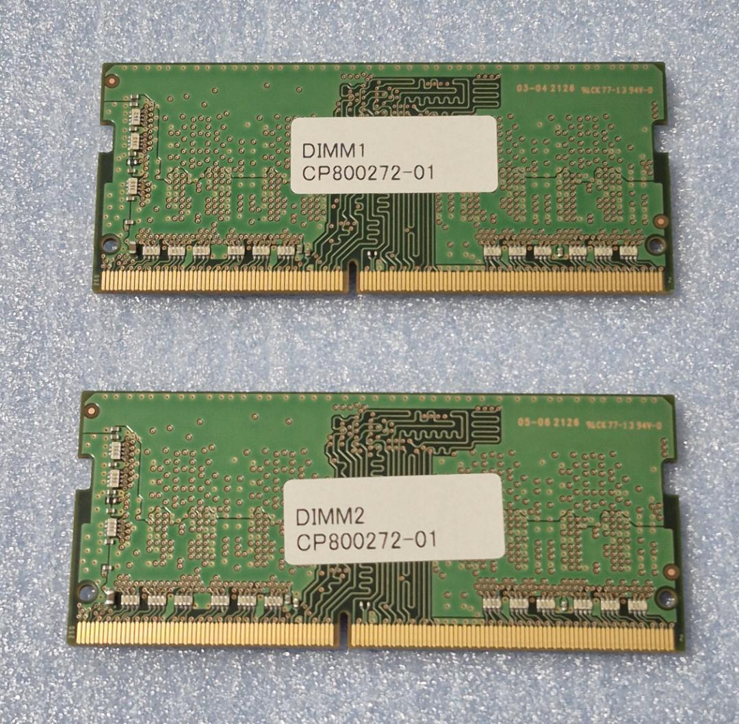 Samsung ノートPC用　PC4-3200AA 16GB（8GB×２）