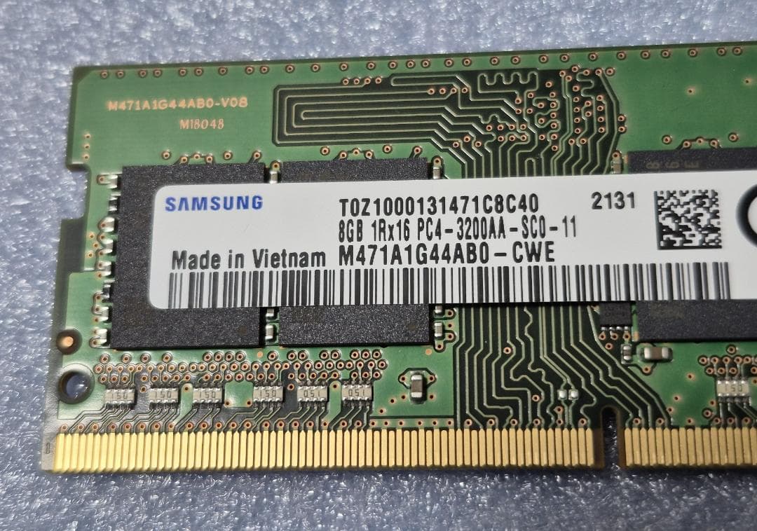 Samsung ノートPC用　PC4-3200AA 16GB（8GB×２）