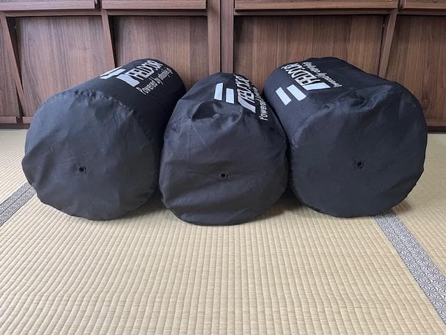 FIELDOOR車中泊マット 10cm厚Sサイズ 自動膨張マットレス 3枚セット