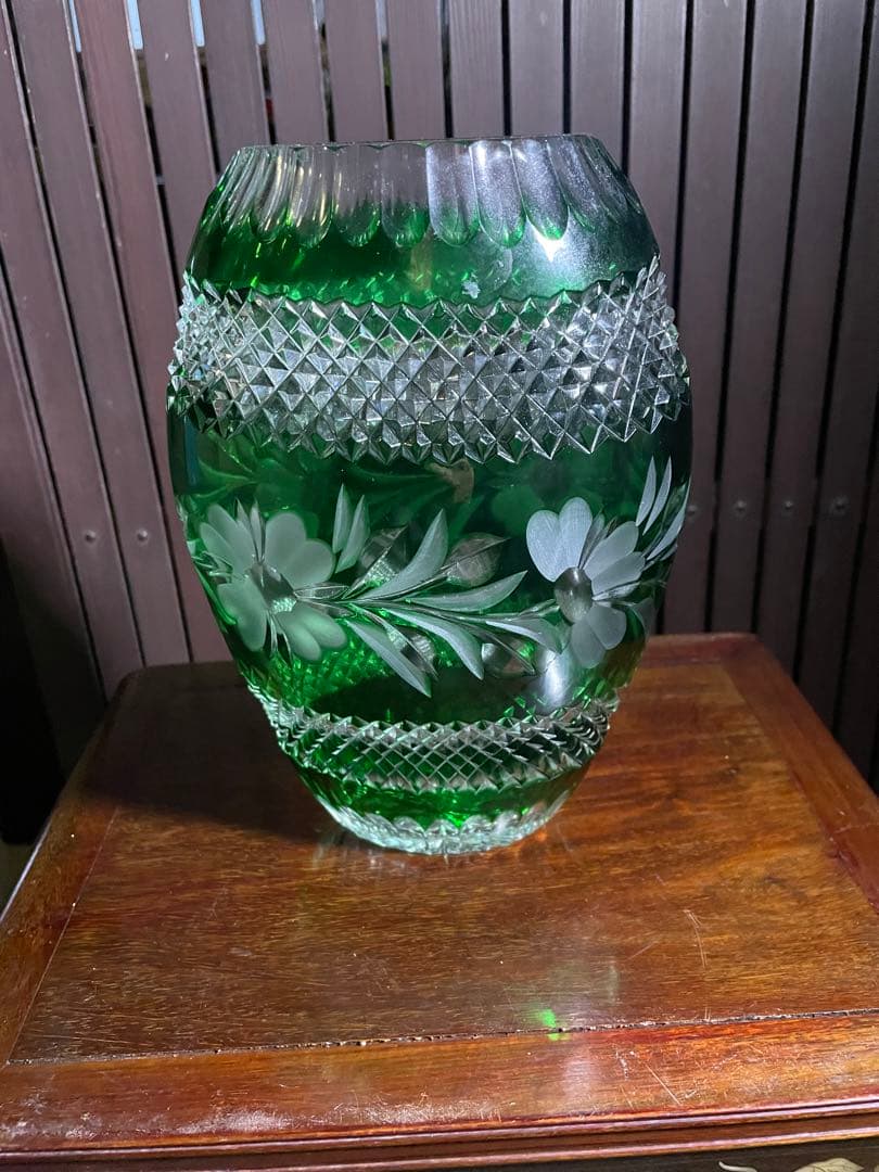 希少　ドイツ製　花瓶　フラワーベース　緑