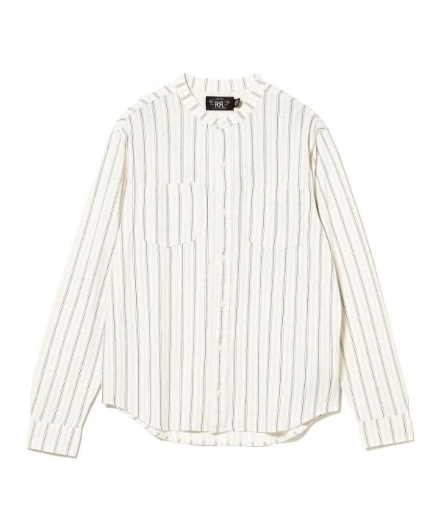 【美品！】RRL Striped Linen-CottonJerseyShirt