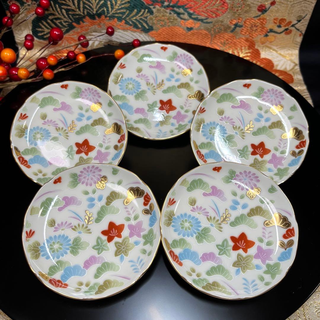 【天然石】 香蘭社 四季わらべ唄 金彩色絵 銘々皿 セット 他おまとめ