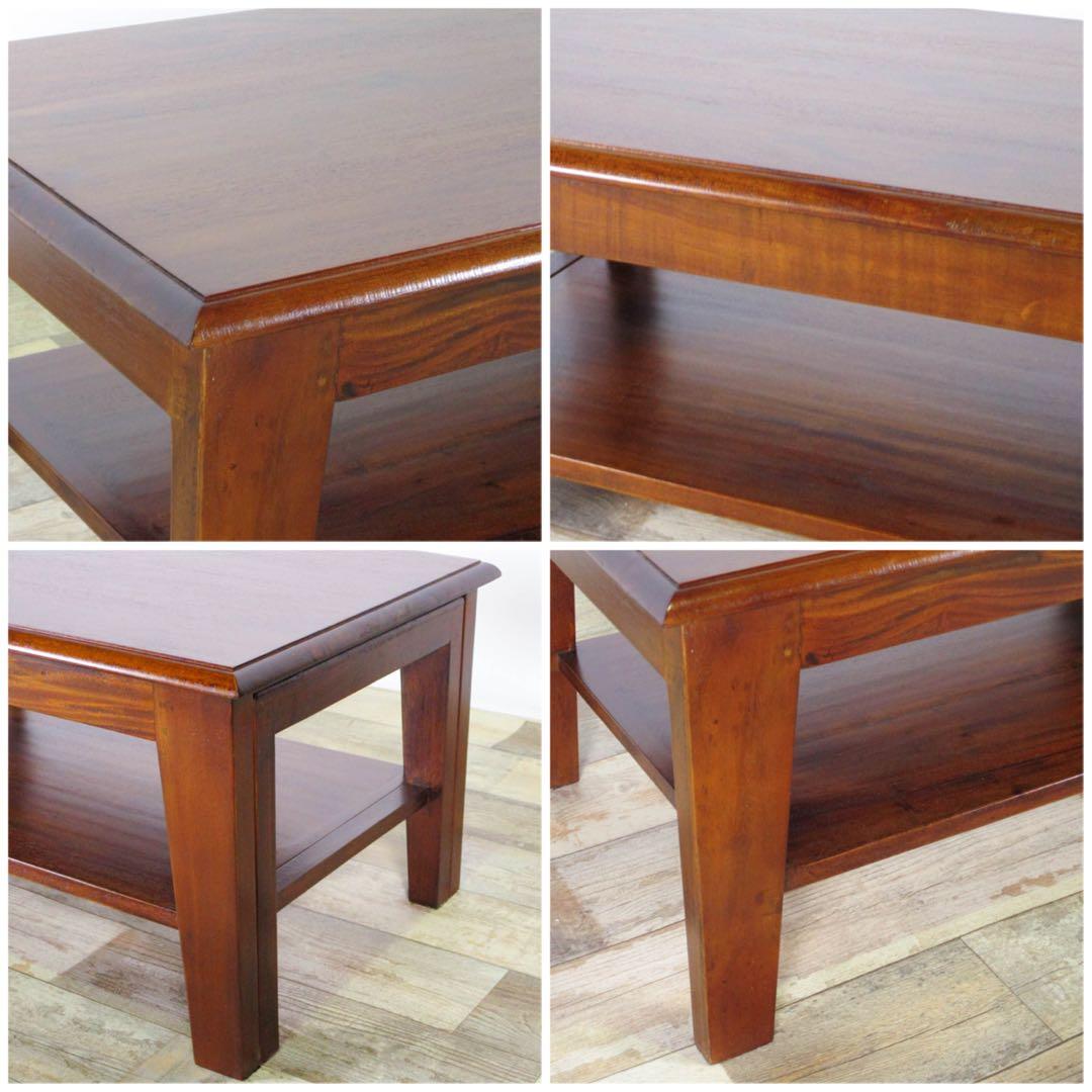 M 新品 アジアン 伸長式 テーブル ローテーブル アンティーク 座卓 天然木