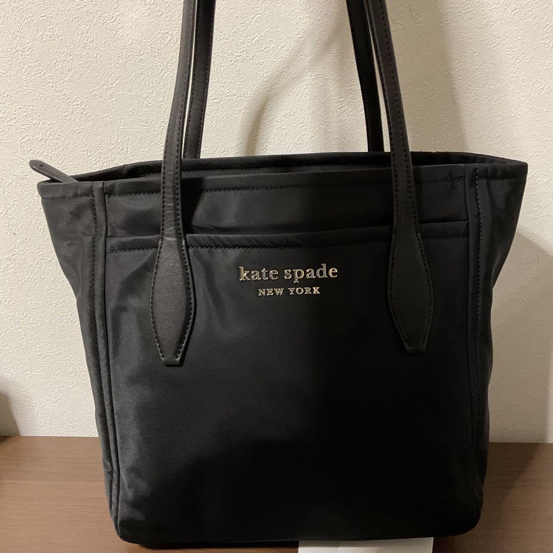 ☆開店セール☆ 新品未使用 美品 ケイトスペード レザー×ナイロン ロゴトート④