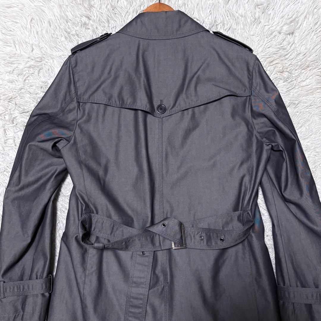 バーバリーブラックレーベル　ライナー付トレンチコート　シルバーグレー　人気モデル